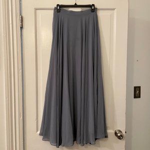 Morning Lavender maxi skirt in slate blue, small petite